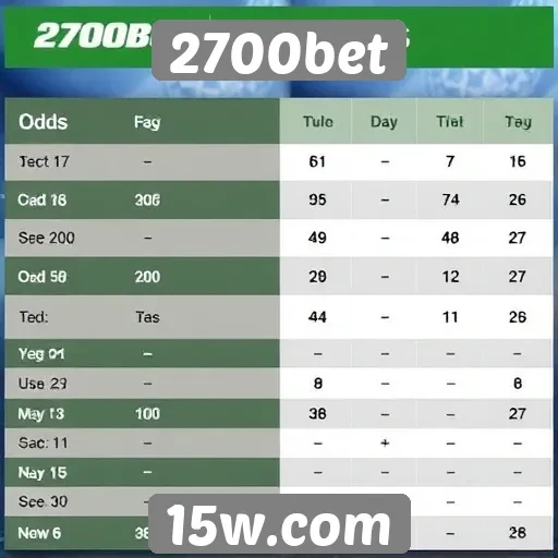 Comparação de odds entre 2700bet e concorrentes